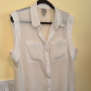 Worthington Ivory Sleeveless Blouse